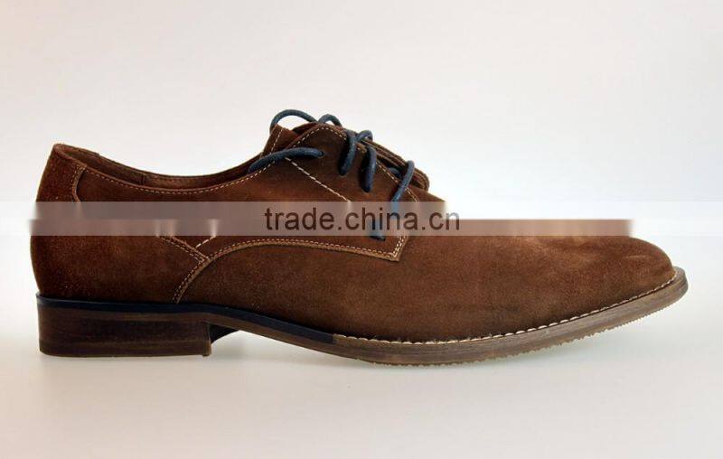 New style swede leather lace-up dress shoes for men