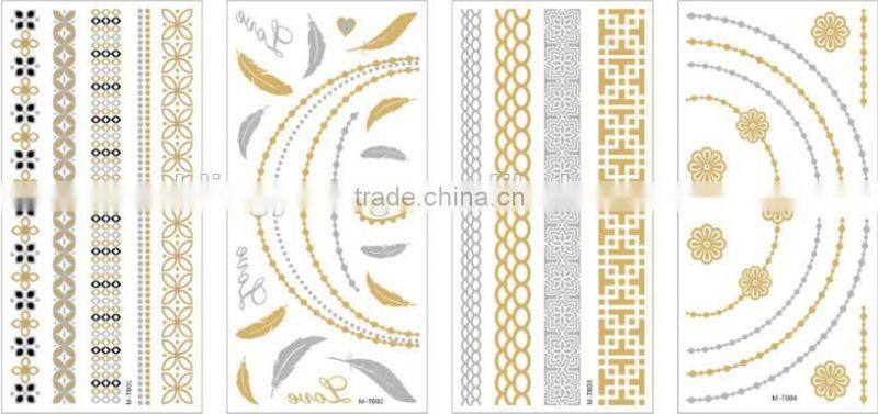 Women body art feature temporary tattoo sticker wholesale