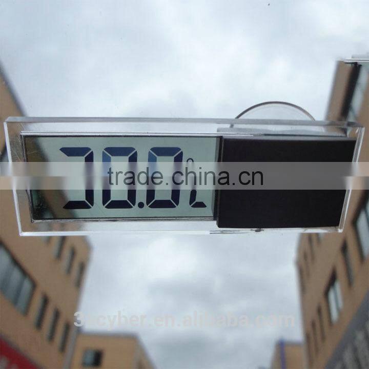 Suction On Windscreen Auto Rear View Mirror Digital Car Thermometer
