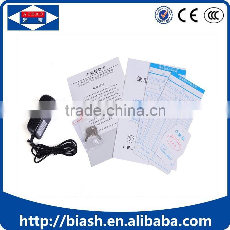 top saling electronic time recorder wall time clock with two color printing S-180