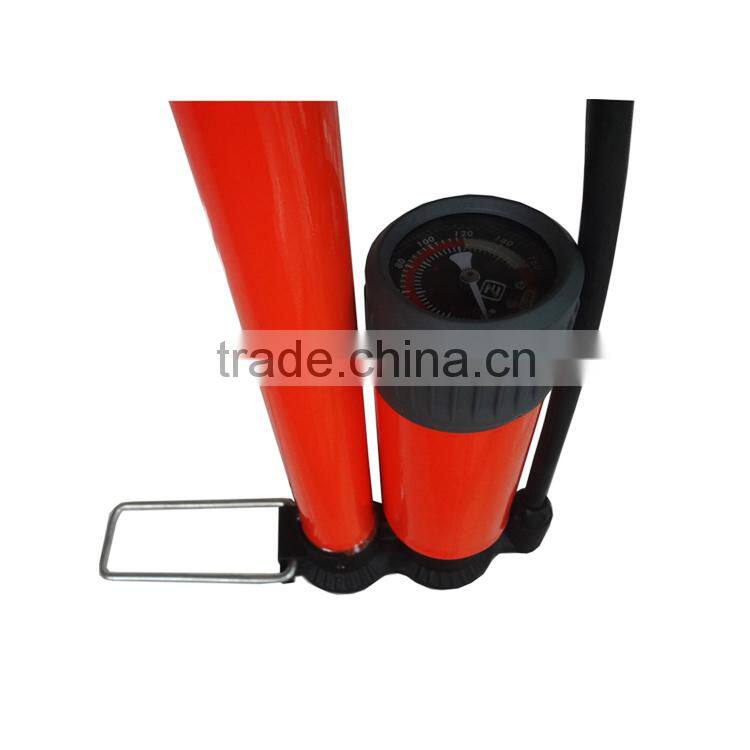 10 bar iron bicycle floor pump with guage,bicycle foot pump