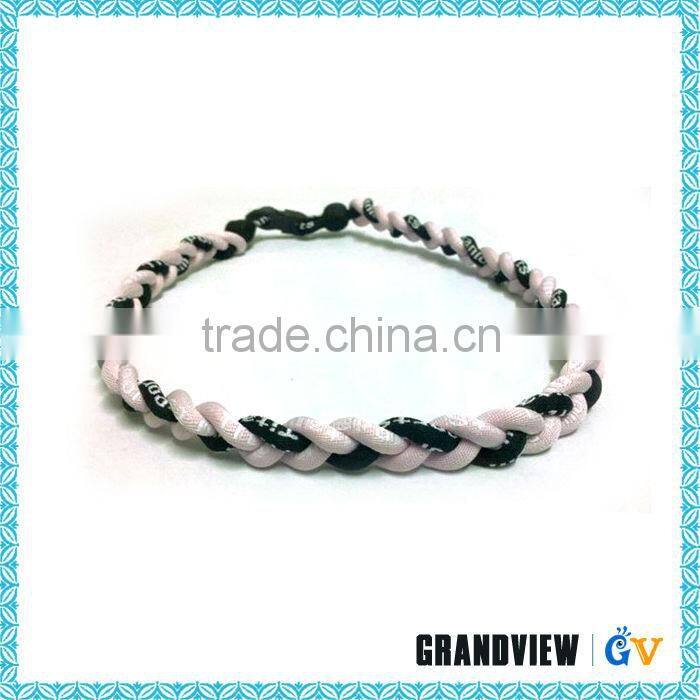 Cheap useful sports lowest price China supplies oem braided balance necklace