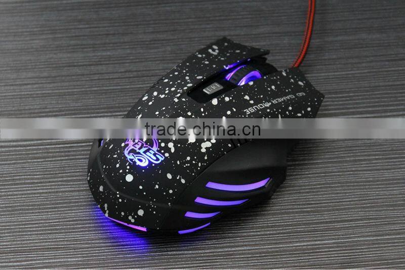LED Optical USB Wired 6 Button Professional Gaming Mouse