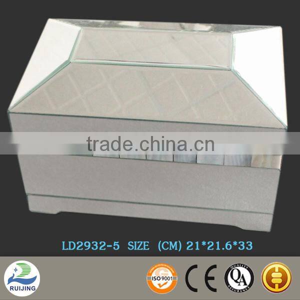 Mirrored jewelry box aluminum with mirror