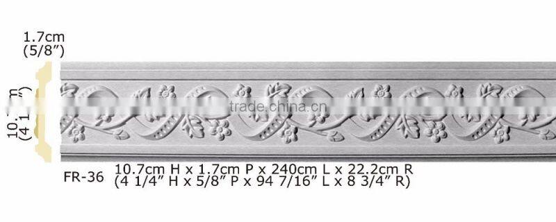Polystyrene High Quality Good price beautiful PU decorative Wall Chair Rails
