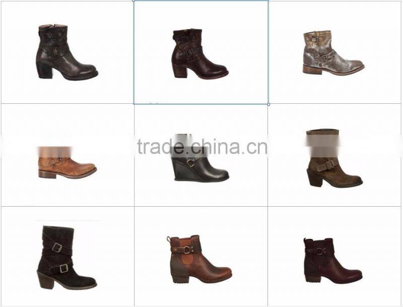 000049 Italy design cowhide leather ankle boot from factory