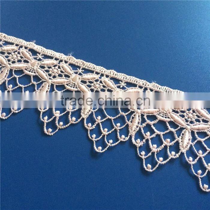 Soft polyester white lace fabric market in dubai for dress