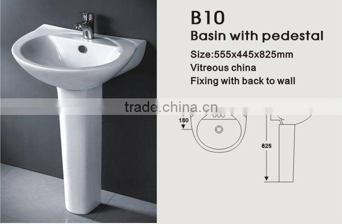 Basin with pedestal & Bathroom sink B10