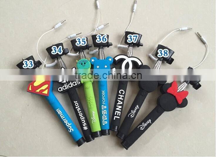 wired monopod selfie stick,monopod automated selfie stick 2016 for mobile phone