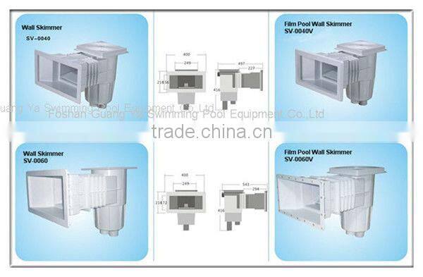 Svadon SV-2005 type concrete pool wall skimmer