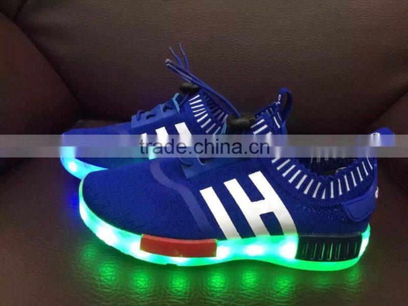 Hot selling led kids light shoes with USB charge fashion led light up kids sport shoes