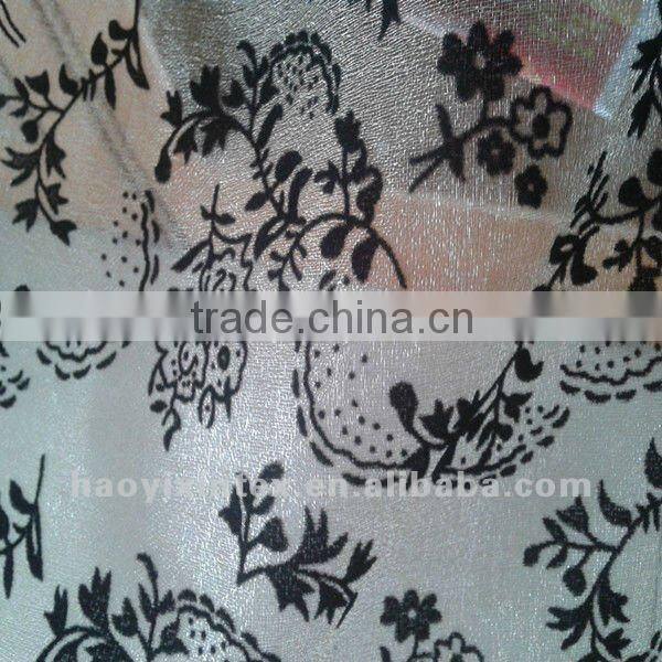 Flocked Organza Fabric