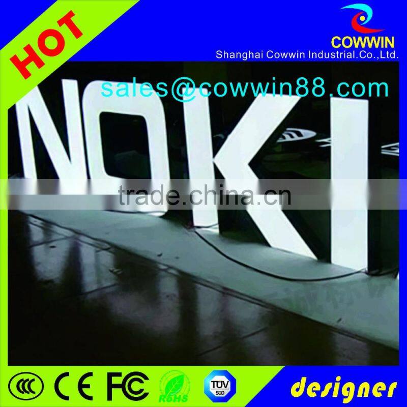 Custom Stainless steel led backlit signs, Outdoors Illuminated Channel Letters