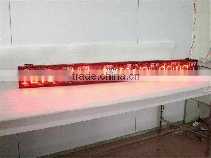 Double Sided 16x64 Pixels Green Color Outdoor LED Moving Message Display Sign