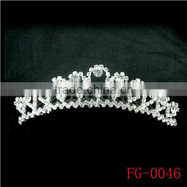 New designs rhinestone pearl tiaras birthday crown design