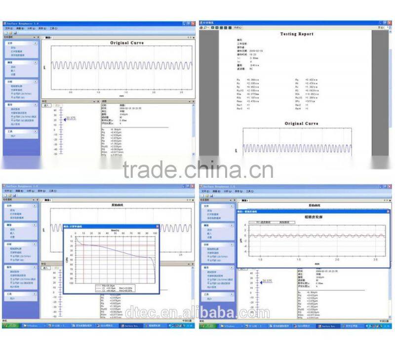 DTEC DRT320 Surface Roughness Tester,28 parameters,built-in SD card,bluetooth printer,remote control,USB to PC with software,ISO