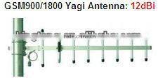 12dBi 900-1800mhz Dual Band GSM Yagi Antenna