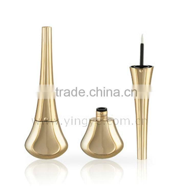 Luxury silver slim bullet shape plastic eyeliner tube