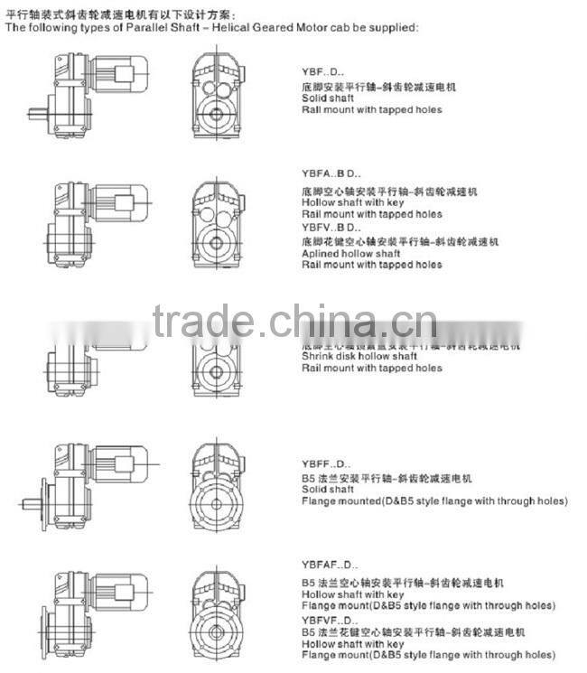 High Quality Parallel Shaft Helical Gear Reduction Box