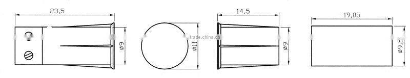 Stubby Press Fit Recessed Magnetic Contact Switch