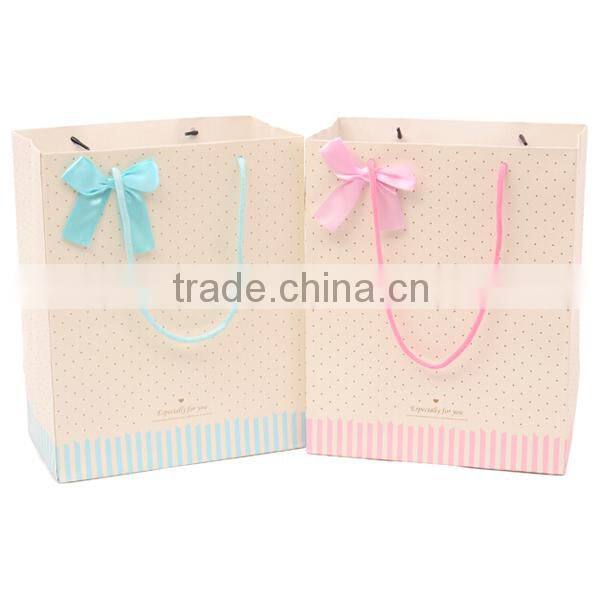 Sweet Light Color Paper Bag With Logo Print