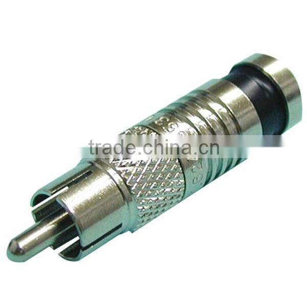 straight type compression rg59 rg6 plug conector rca