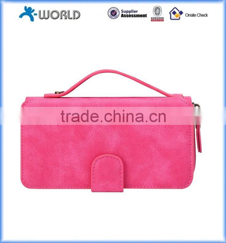 Multifunction handbag wallet purse detachable magnet case for iphone 6