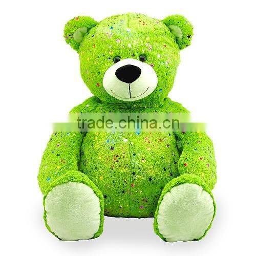 Plush Teddy Bear with Glitter Fabric Kids Toys Promo Toys Chubby Bear