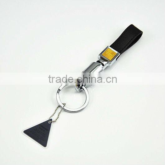 3623 fashion keychain metal keychain, good quality leather keyholder,custom key chain