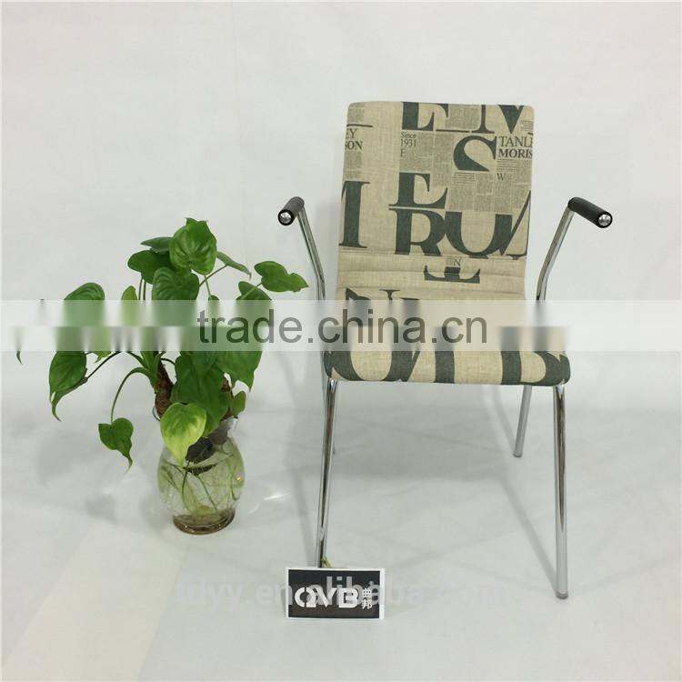 TDC-170-4 QVB JIANDE TONGDA BENTWOOD FABRIC SEAT stackable METAL CHROME PLATED ARMREST OFFICE CHAIR