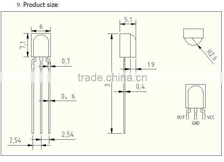 Hot!!Infrared transmitter receiver infrared led module infrared distance sensor