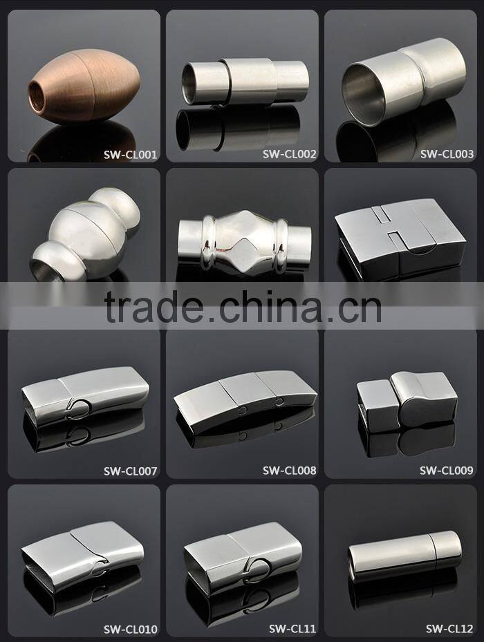 SW-CL053 Dongguan Swater factory price wholesale Clasp Bracelet hook type Magnetic Clasp Converter Stainless Steel Clasp