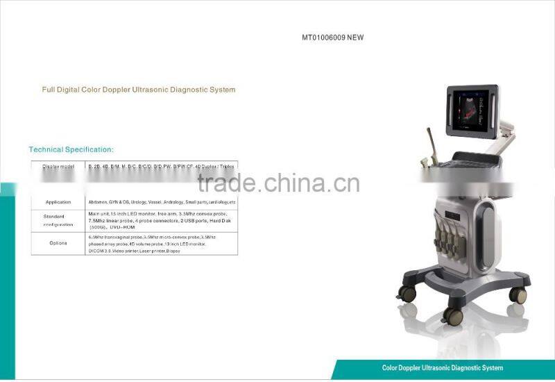 Cardiac Vascular Color Doppler Portable Ultrasound