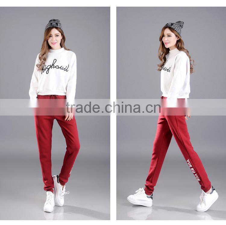 Women's Custom fleece Sweatpants With Letters Printed jogger pants winter