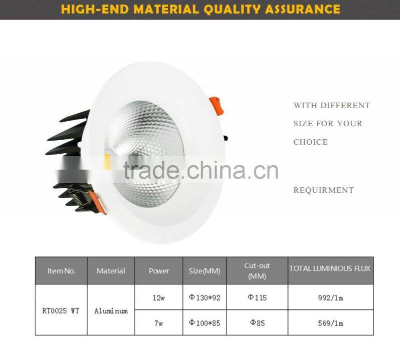 zhongshan factory direct SAA CE TUV certification 110mm cut-out15w Led Downlight For Dimmable LED downlight manufacture supply