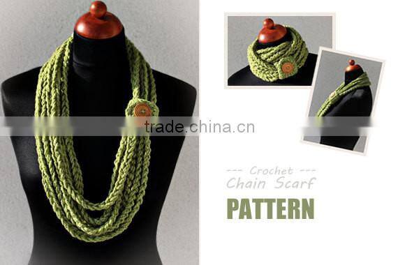 chain crochet infinity noodle scarf