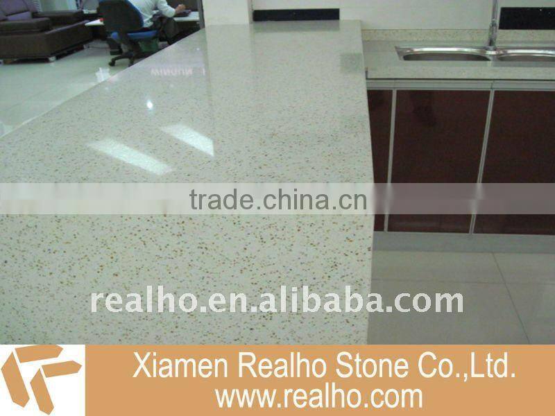 sunshine white thin quartz slabs