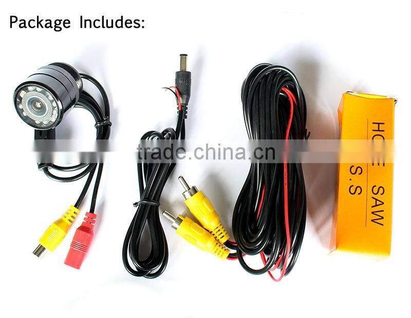 Wide Viewing Angle Waterproof Reversing Camera IR 7 LED Night Vision Car Rear View Camera CMOS imaging Sensor