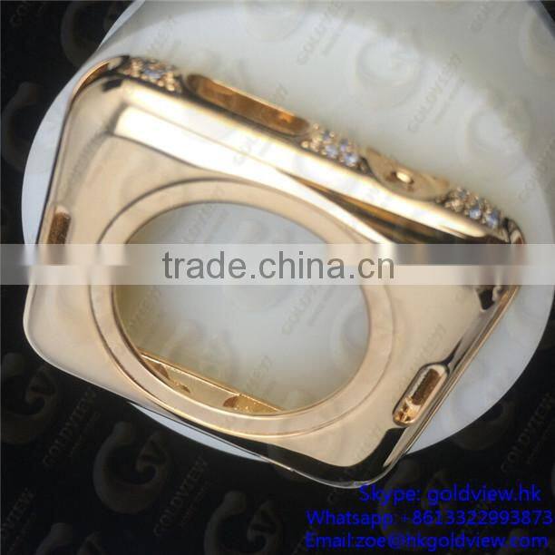for apple watch 24k gold housing,new for apple watch gold,For apple watch housing gold color