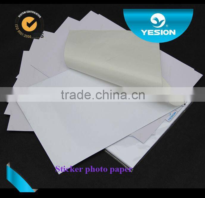 oem odm Micro Porous sticker photo paper 150gsm back printing logo for client