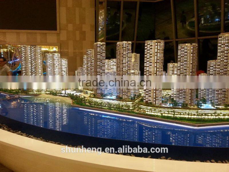New island planning house miniature scale models , City planning maquette model