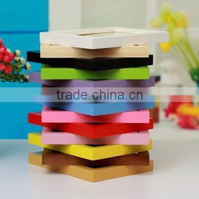 Easy Style Customized Size Mulit Color Wooden Photo Piture Frame