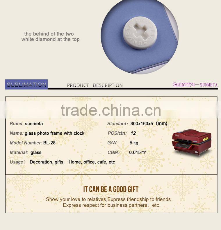 Factory supply sublimation glass photo frame (BL-28)