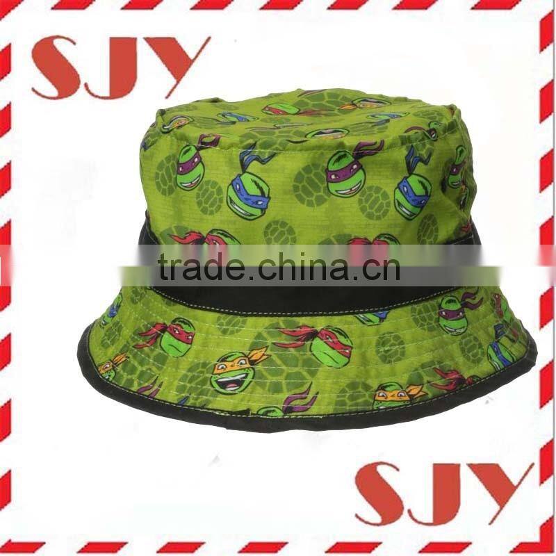 Fashion designer heat transfer printed bucket hats