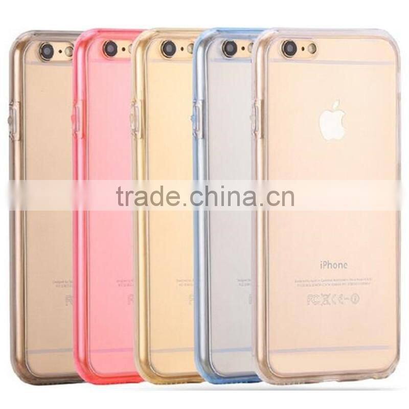 360 degree Full protective cover TPU back cover transparent bumper case for Apple iphone 7 6 6s 6s plus pro 5 S 4 SE A C