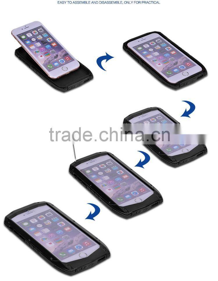 New Anti-Waterproof Metallic Case for iPhone 6 6S Shockproof Cover Casing for iPhone 6