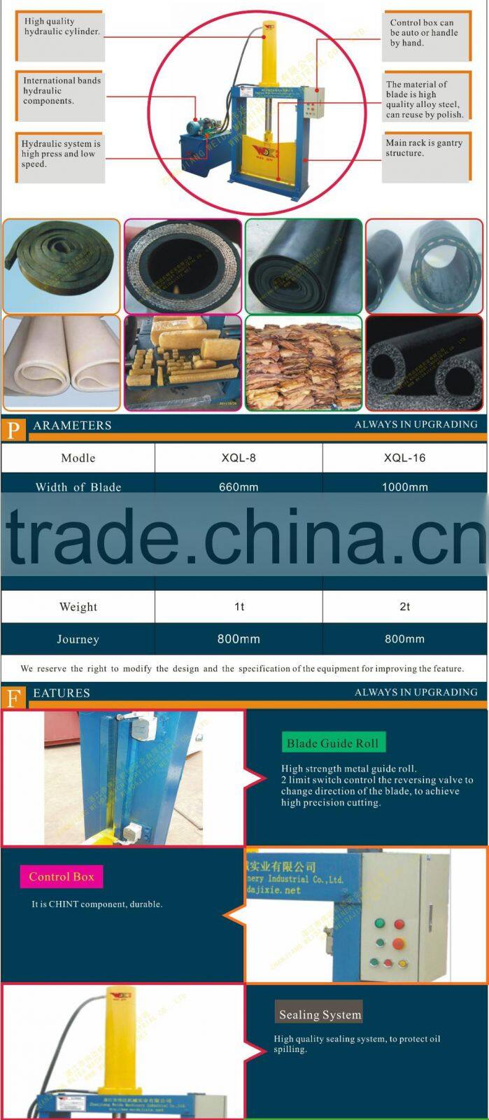 Good price automatic Rubber Sheeting Cutter vertical hydraulic rubber bale cutter