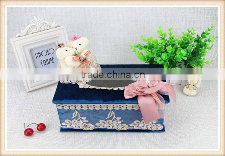 Romantic cardboard tissue paper box