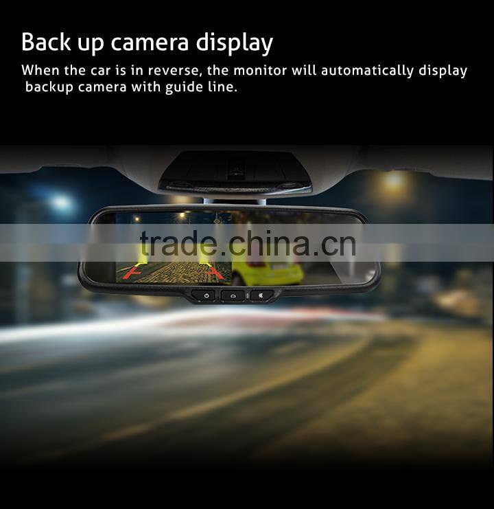 Car digital rearview mirror 5 inch touch screen android gps mirror with 1080p dvr function