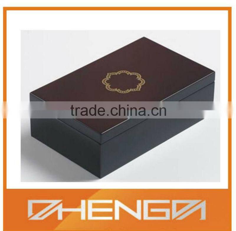 Custom Make Tea Box with Compartment Lined by Velvet